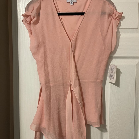 NWT — Halston light pink wrap blouse - Picture 6 of 6